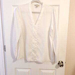 Halston Elegant White Women's Blouse - size M